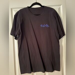 Salt Life Black Tee with Blue Logo